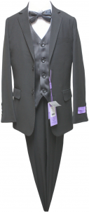 BOYS 5PC. SUIT (BLACK) 2121215